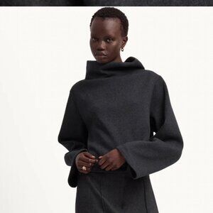 G. The Label By Goop Funnel Neck Sweatshirt Gray Womens M